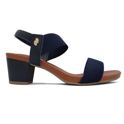 Detalhe - Sandália Usaflex Salto Médio Grosso Y8204 New Blue Opaco