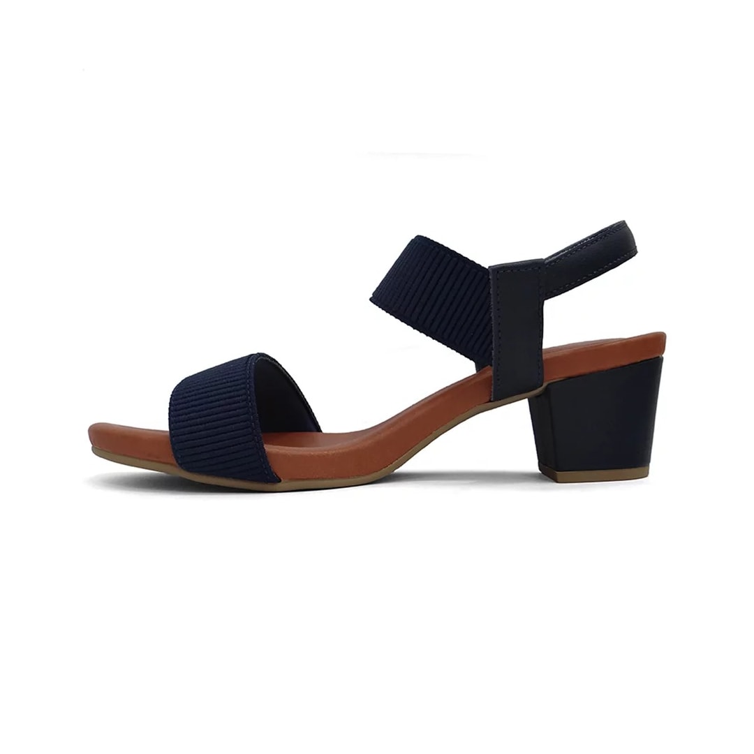 Sandália Usaflex Salto Médio Grosso Y8204 New Blue Opaco