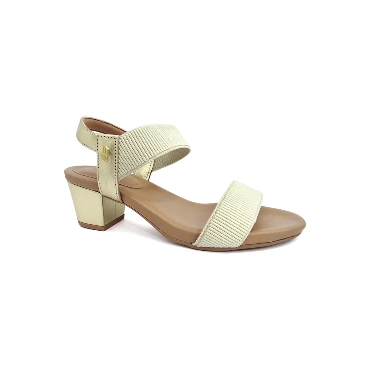 Sandália Usaflex Salto Médio Grosso Y8204 Prata Velha Sandália Usaflex Salto Médio Grosso Y8204 Prata Velha
