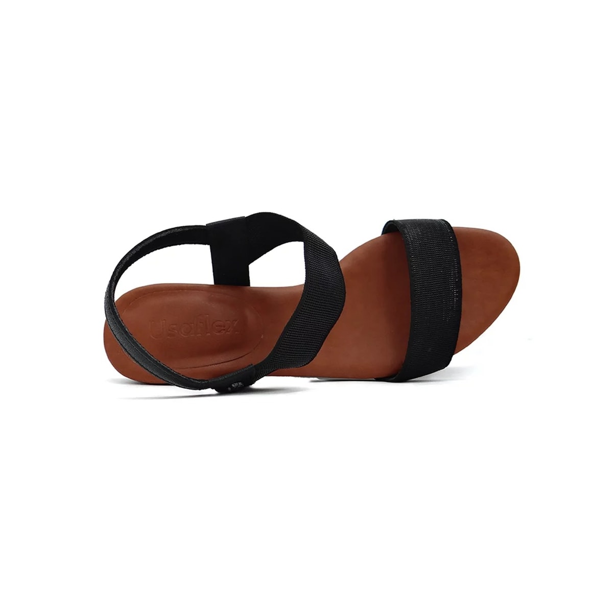 Sandália Usaflex Salto Médio Grosso Y8204 Preto/Metal Sandália Usaflex Salto Médio Grosso Y8204 Preto/Metal