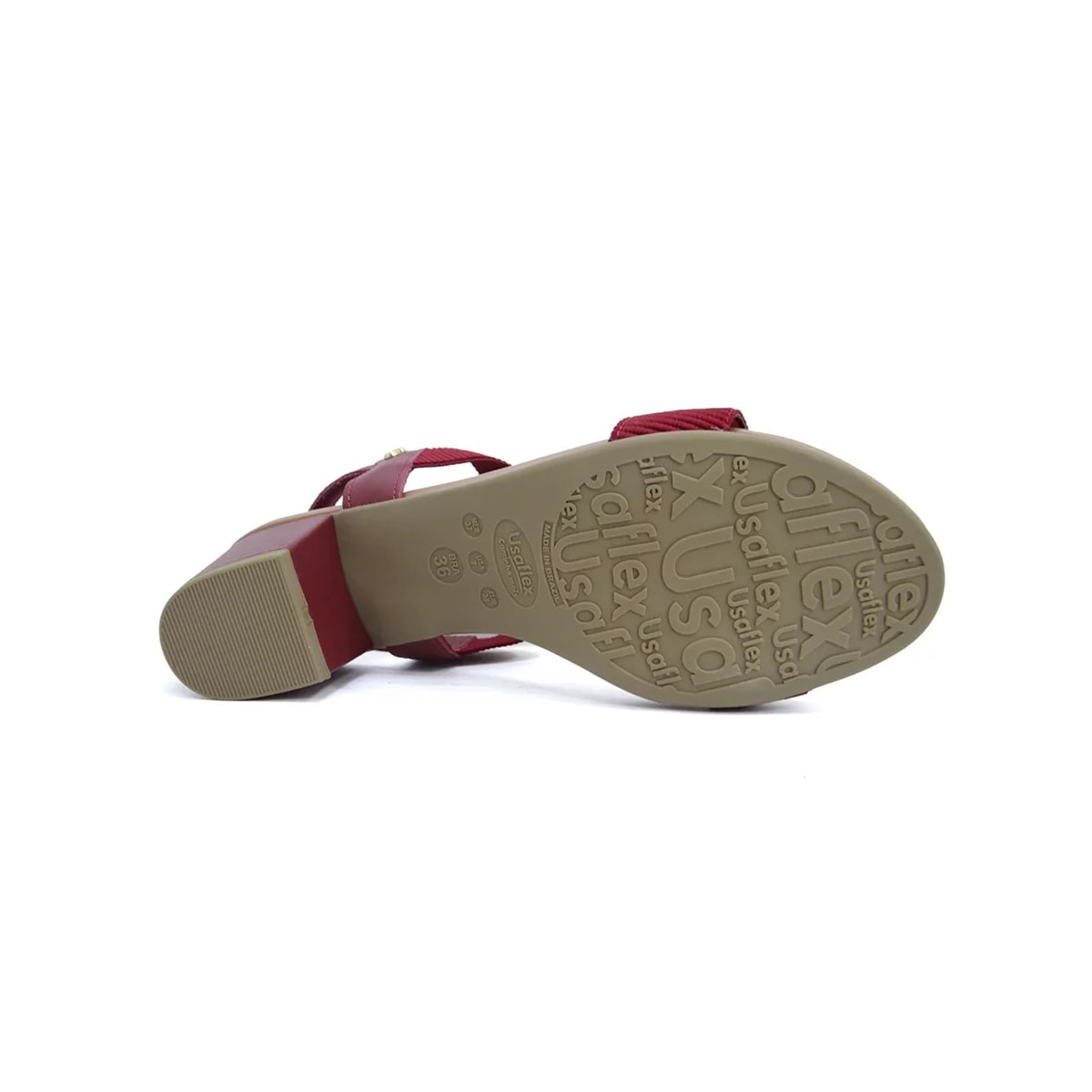 Sandália Usaflex Salto Médio Grosso Y8204 Rebu Opaco Sandália Usaflex Salto Médio Grosso Y8204 Rebu Opaco