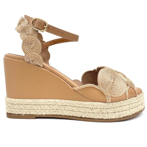 Detalhe - Sandália Valentina Anabela 502125 Ambar