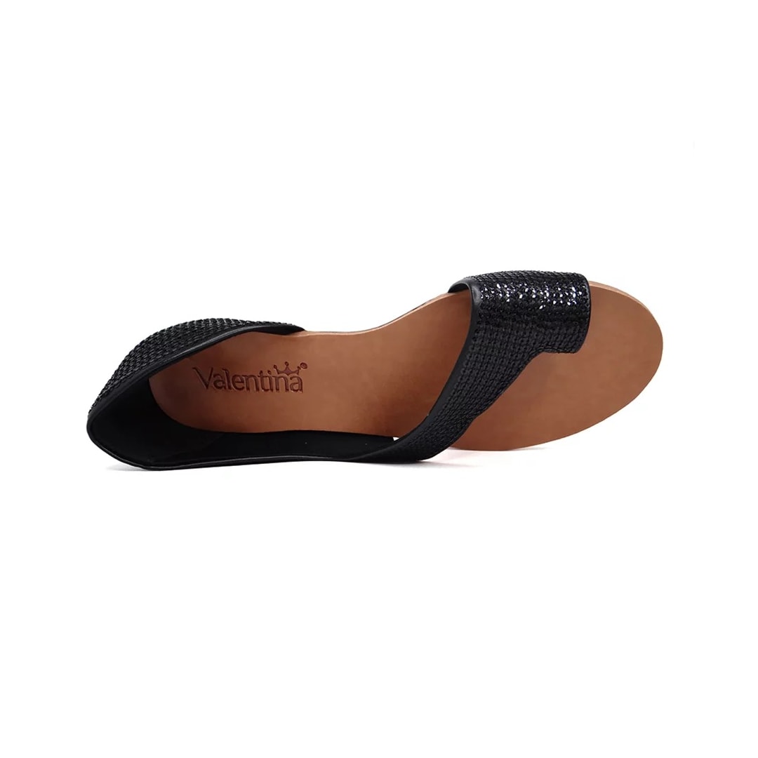 Sandália Valentina Rasteira 272175 Preto