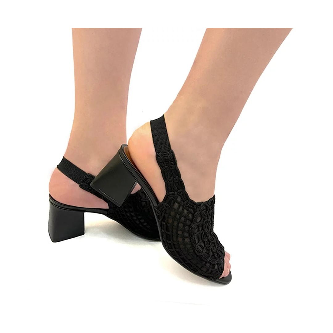Sandália Valentina Salto Bloco 457010 Preto