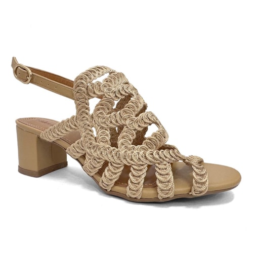 Sandália Valentina Salto Bloco 457036 Pecan
