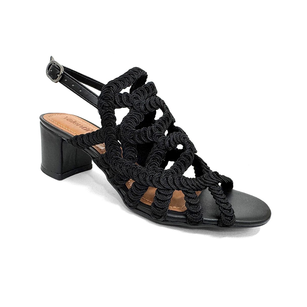 Sandália Valentina Salto Bloco 457036 Preto Sandália Valentina Salto Bloco 457036 Preto