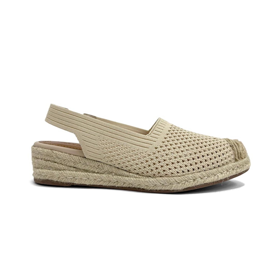 Sandália Valentina Slingback Flatform 509057 Manteiga Sandália Valentina Slingback Flatform 509057 Manteiga
