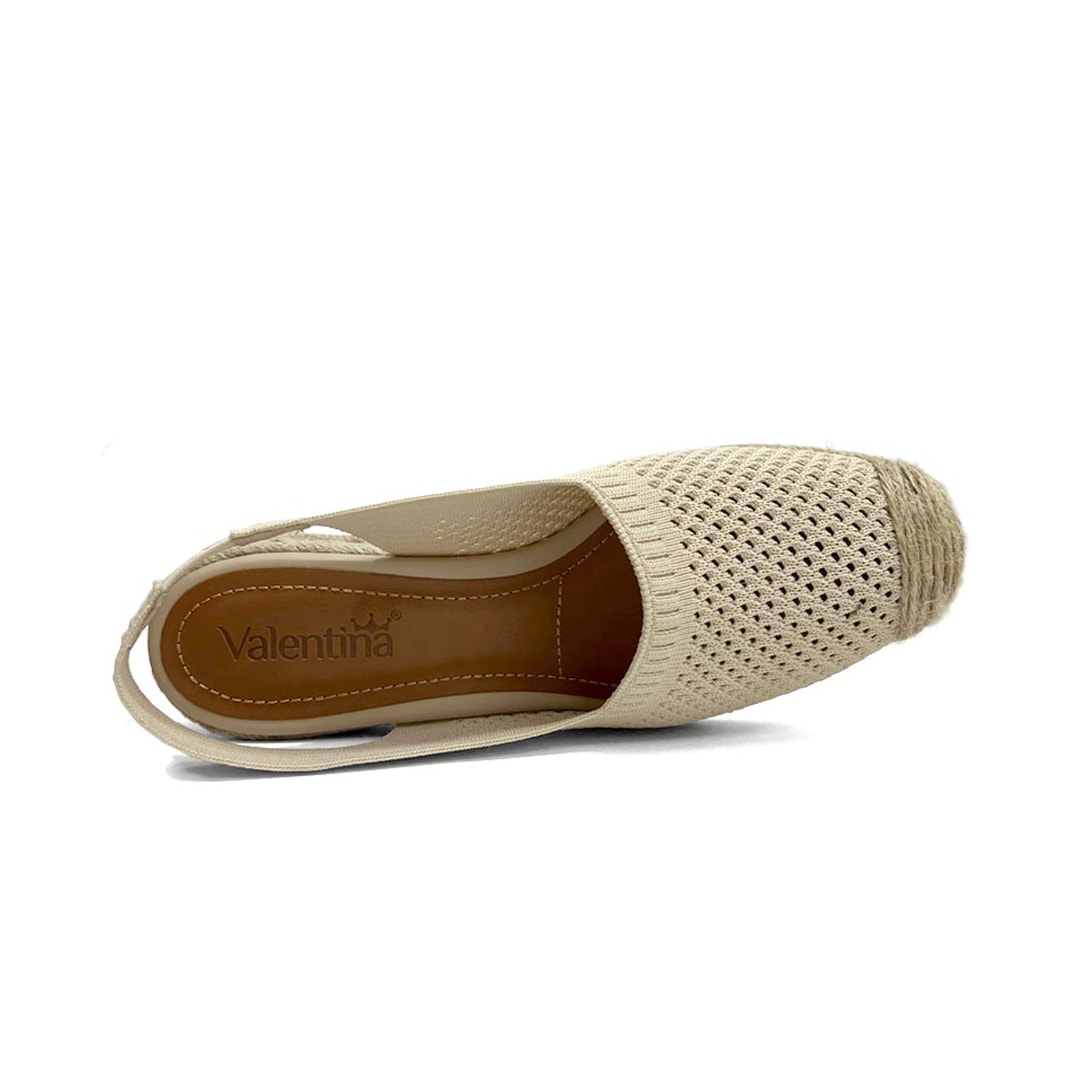 Sandália Valentina Slingback Flatform 509057 Manteiga