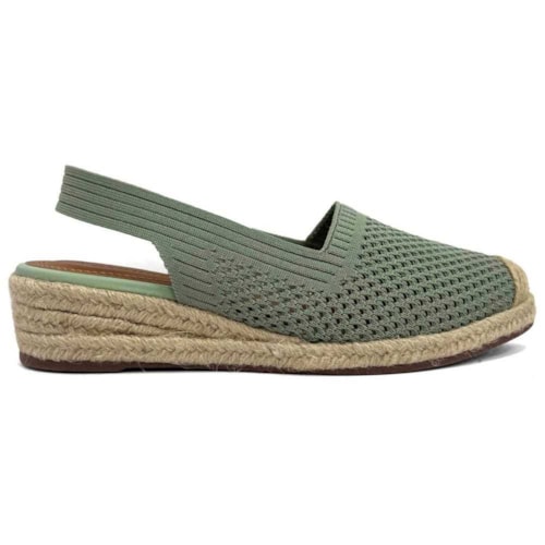 Detalhe - Sandália Valentina Slingback Flatform 509057 Oliva
