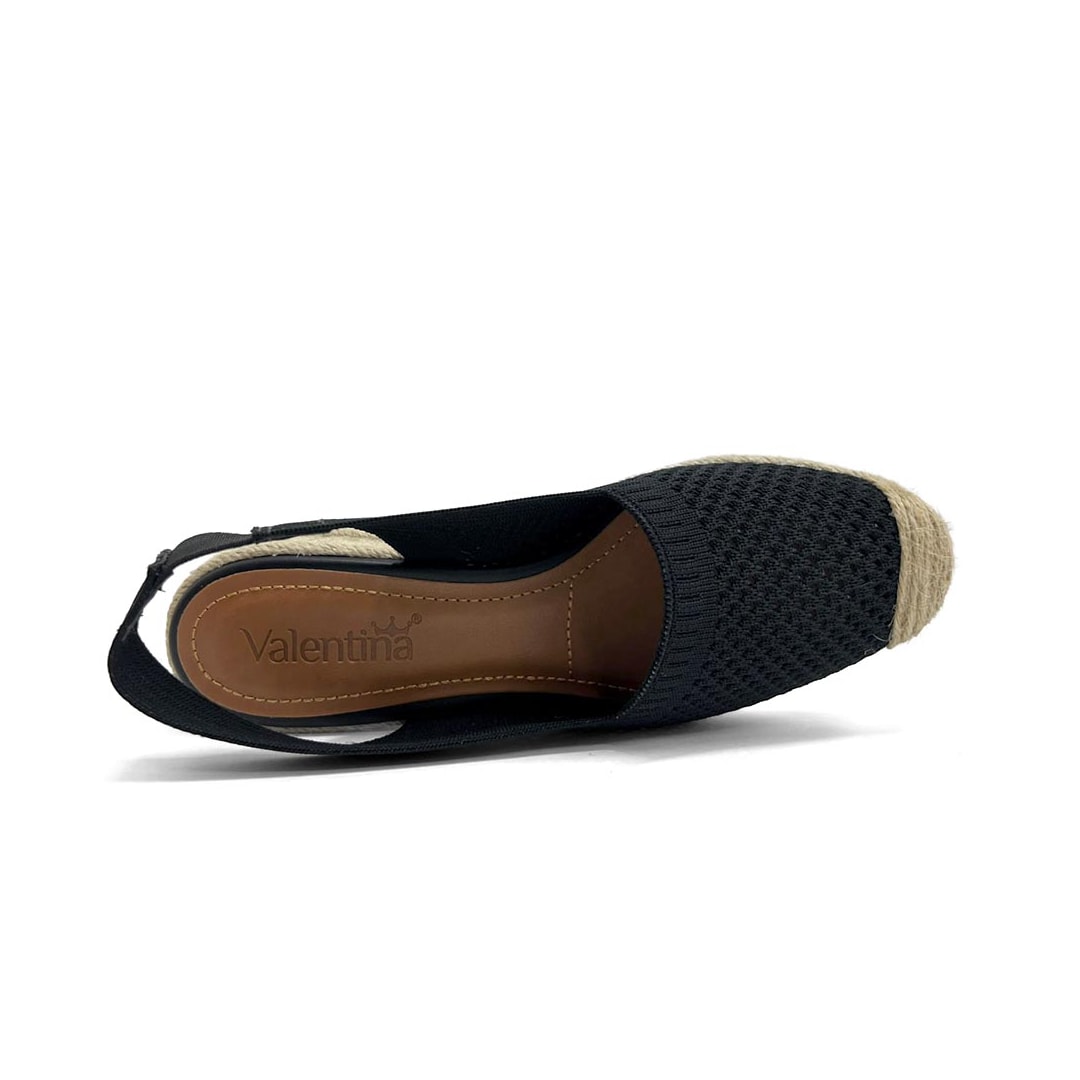 Sandália Valentina Slingback Flatform 509057 Preto