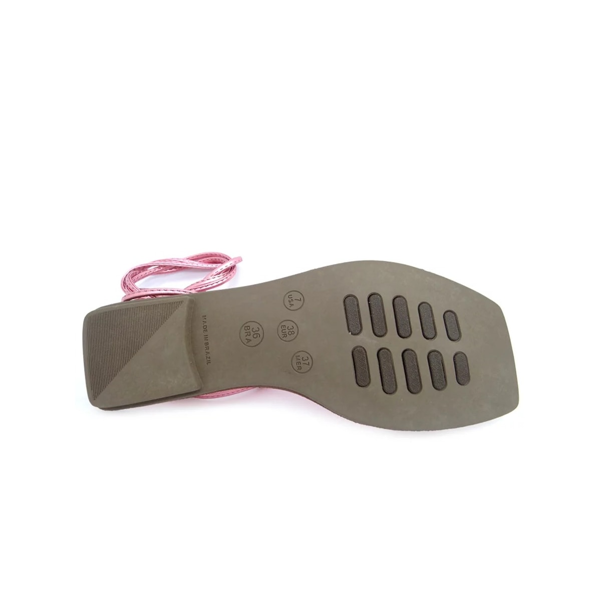 Sandália Via Júpiter Rasteira Amarração 8811 Rosa Metalizado Sandália Via Júpiter Rasteira Amarração 8811 Rosa Metalizado