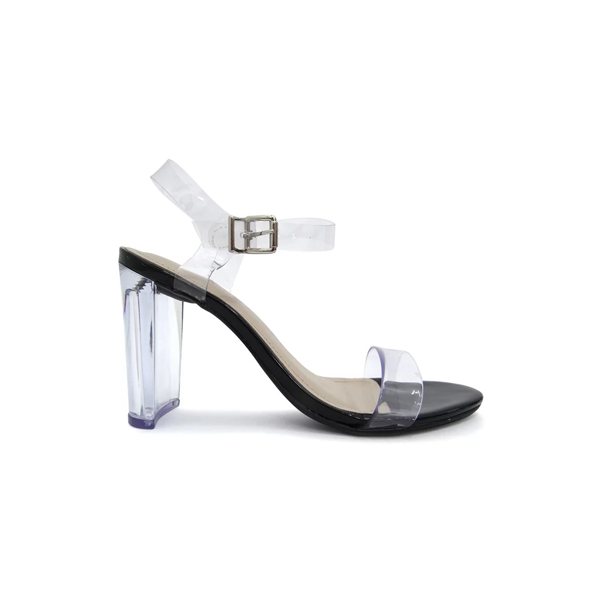 Sandália Via Marte 21-15010 Transparente/Preto Sandália Via Marte 21-15010 Transparente/Preto