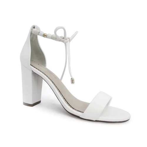 Sandália Via Marte Feminino Salto Bloco 21-14906 Branco