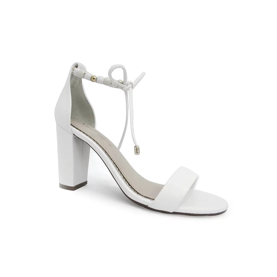 Sandália Via Marte Feminino Salto Bloco 21-14906 Branco
