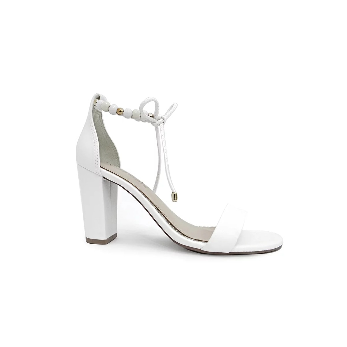 Sandália Via Marte Feminino Salto Bloco 21-14906 Branco Sandália Via Marte Feminino Salto Bloco 21-14906 Branco