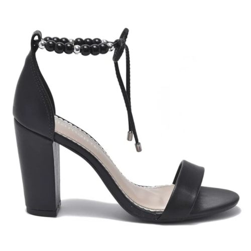 Sandália Via Marte Feminino Salto Bloco 21-14906 Preto