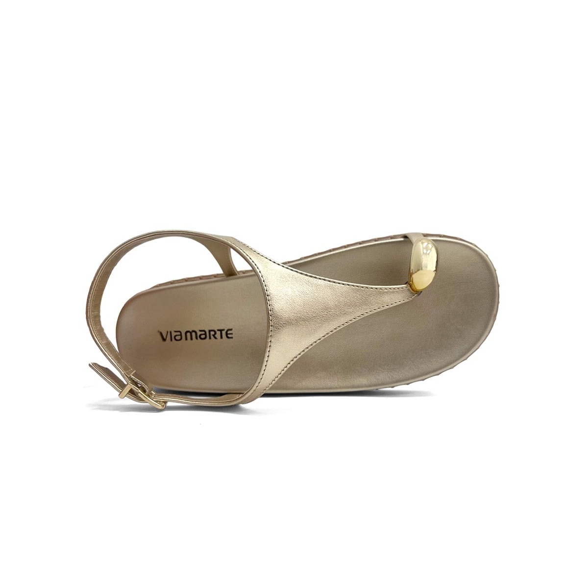 Sandália Via Marte Papete Birken 315-001-01 Gold