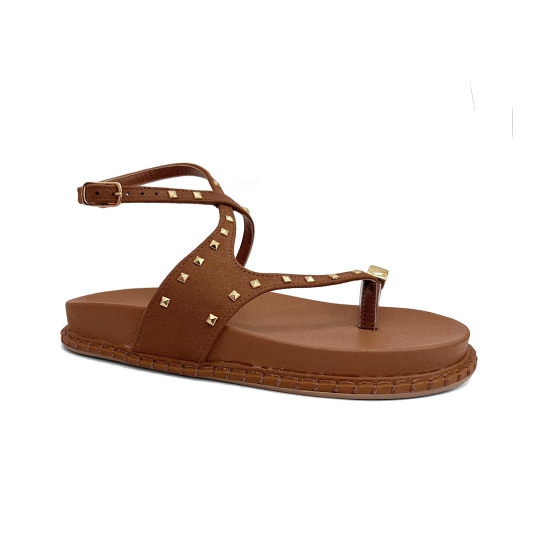 Sandália Via Marte Papete Birken 315-003-01 Caramelo