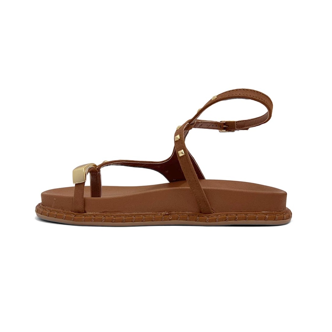 Sandália Via Marte Papete Birken 315-003-01 Caramelo