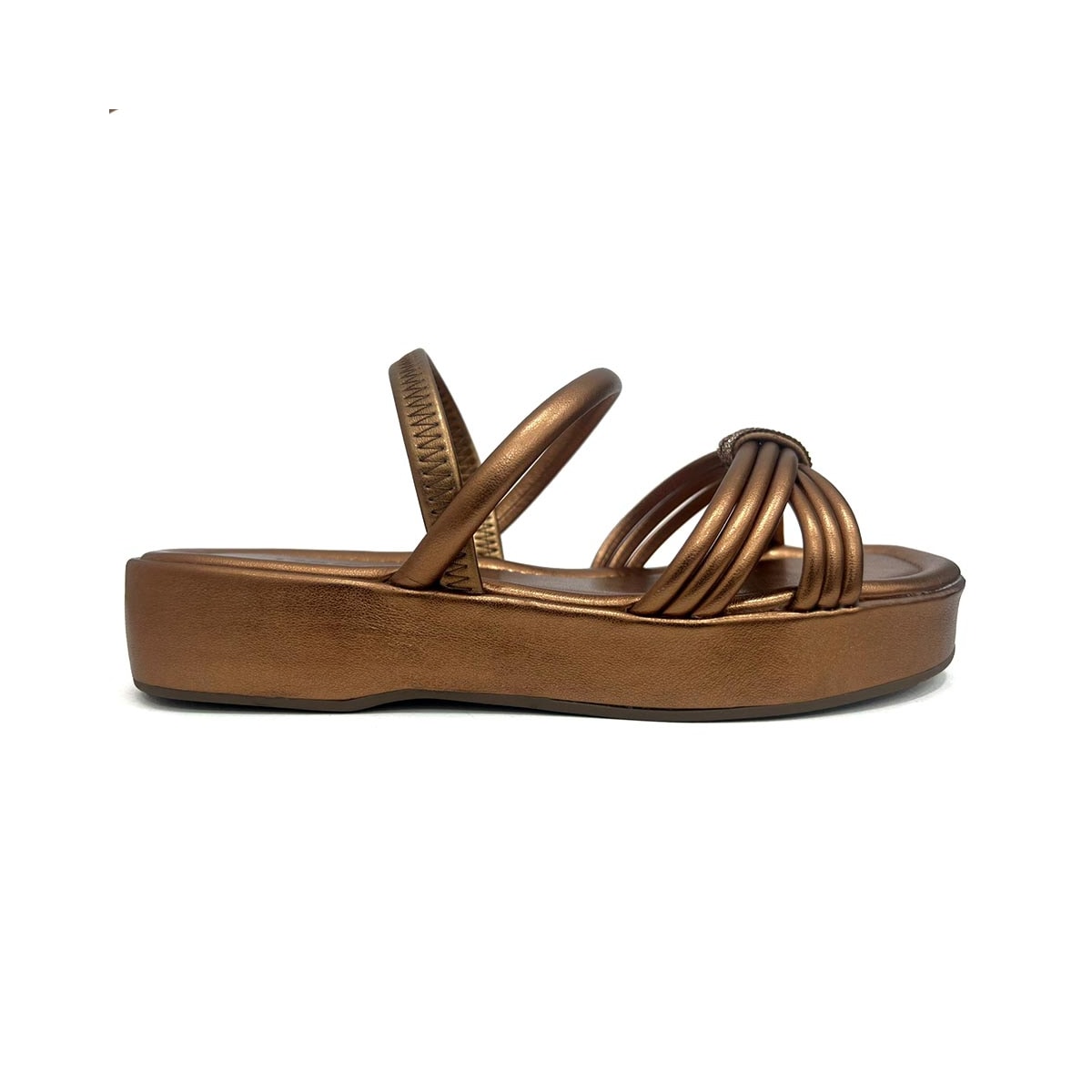Sandália Via Marte Papete Flatform 103 182-008-01 Cobre Sandália Via Marte Papete Flatform 103 182-008-01 Cobre