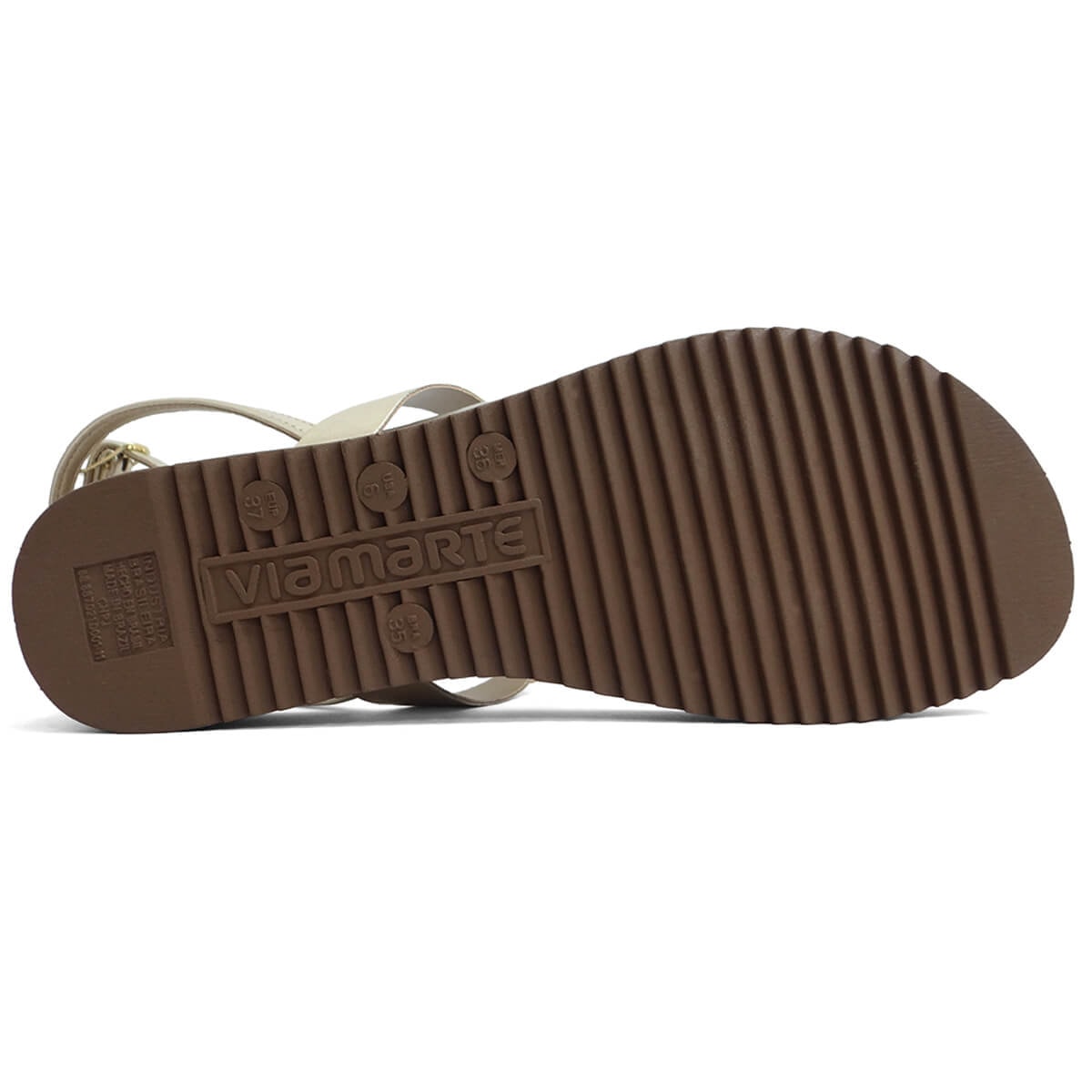 Sandália Via Marte Papete Flatform 117-001-01 Gold
