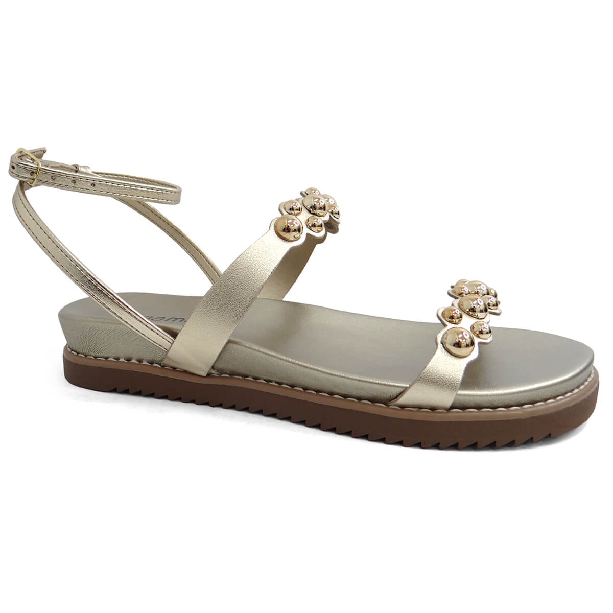 Sandália Via Marte Papete Flatform 117-001-01 Gold Sandália Via Marte Papete Flatform 117-001-01 Gold