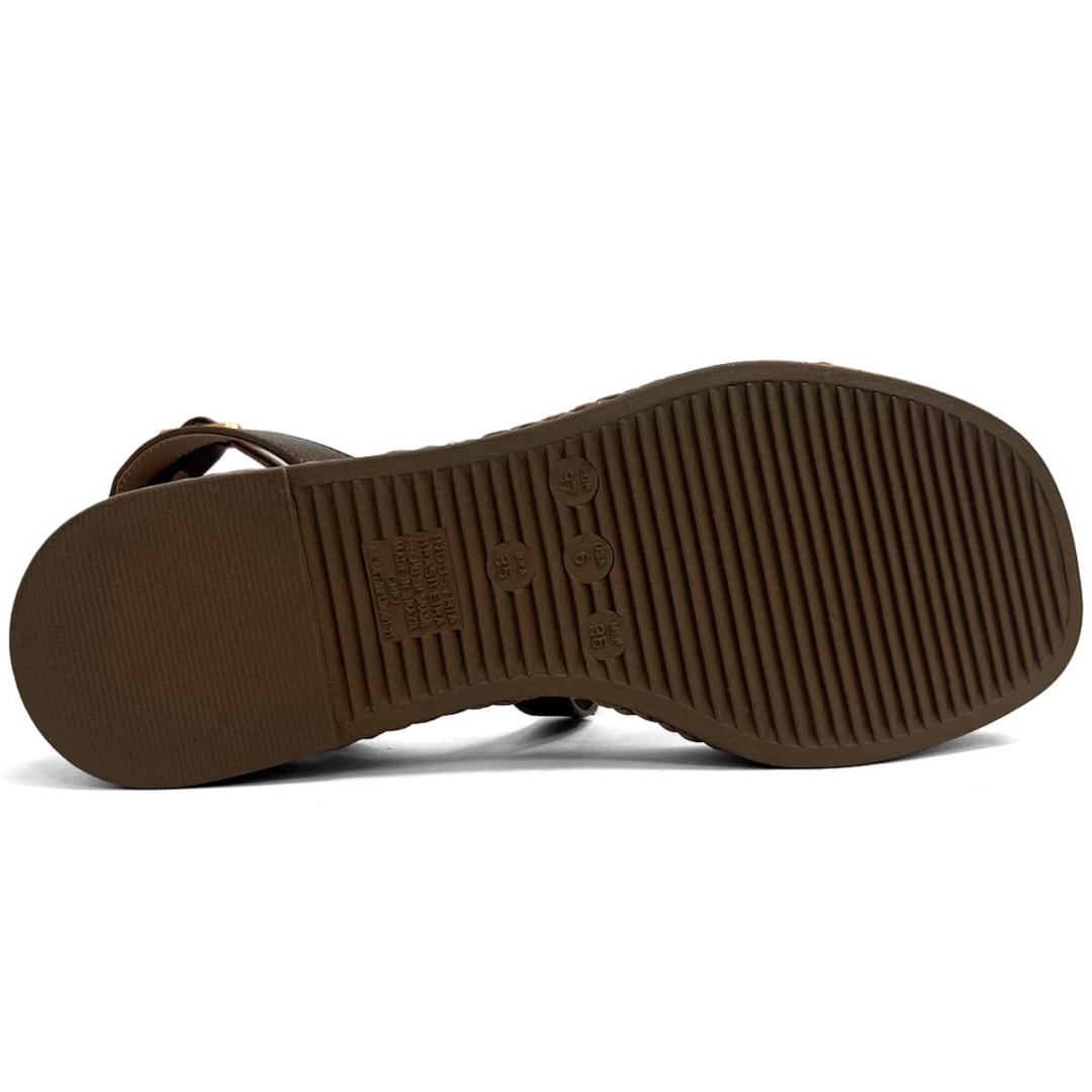 Sandália Via Marte Papete Flatform 118-001-01 Bronze