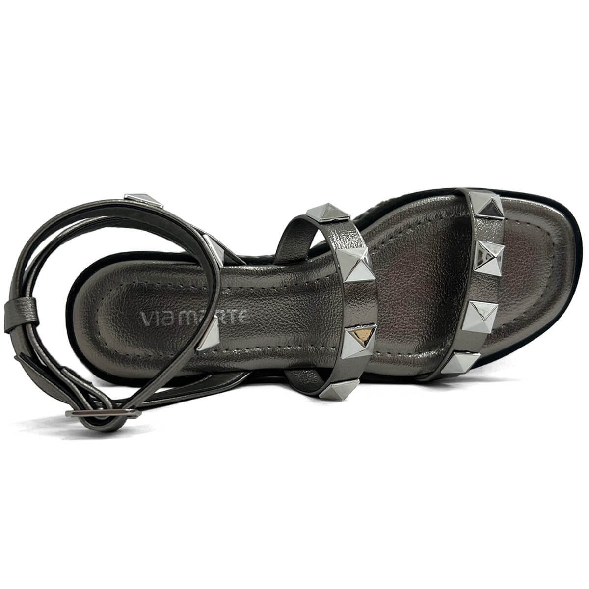 Sandália Via Marte Papete Flatform 118-001-01 Pewter Sandália Via Marte Papete Flatform 118-001-01 Pewter