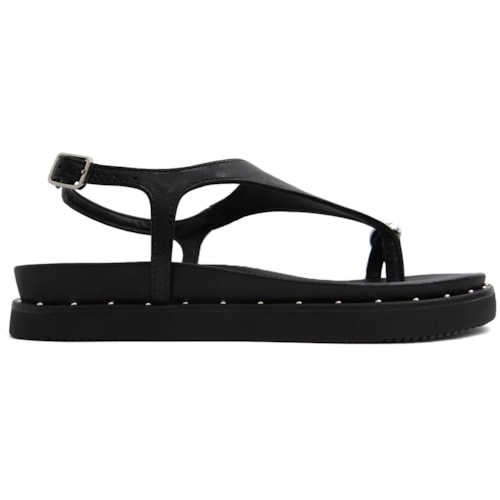 Sandalia Via Marte Papete Flatform 169-001-01 Preto