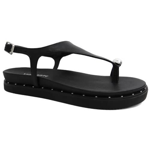 Sandalia Via Marte Papete Flatform 169-001-01 Preto