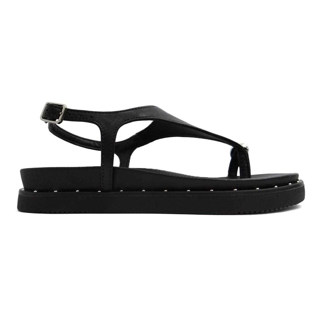 Sandália Via Marte Papete Flatform 169-001-01 Preto