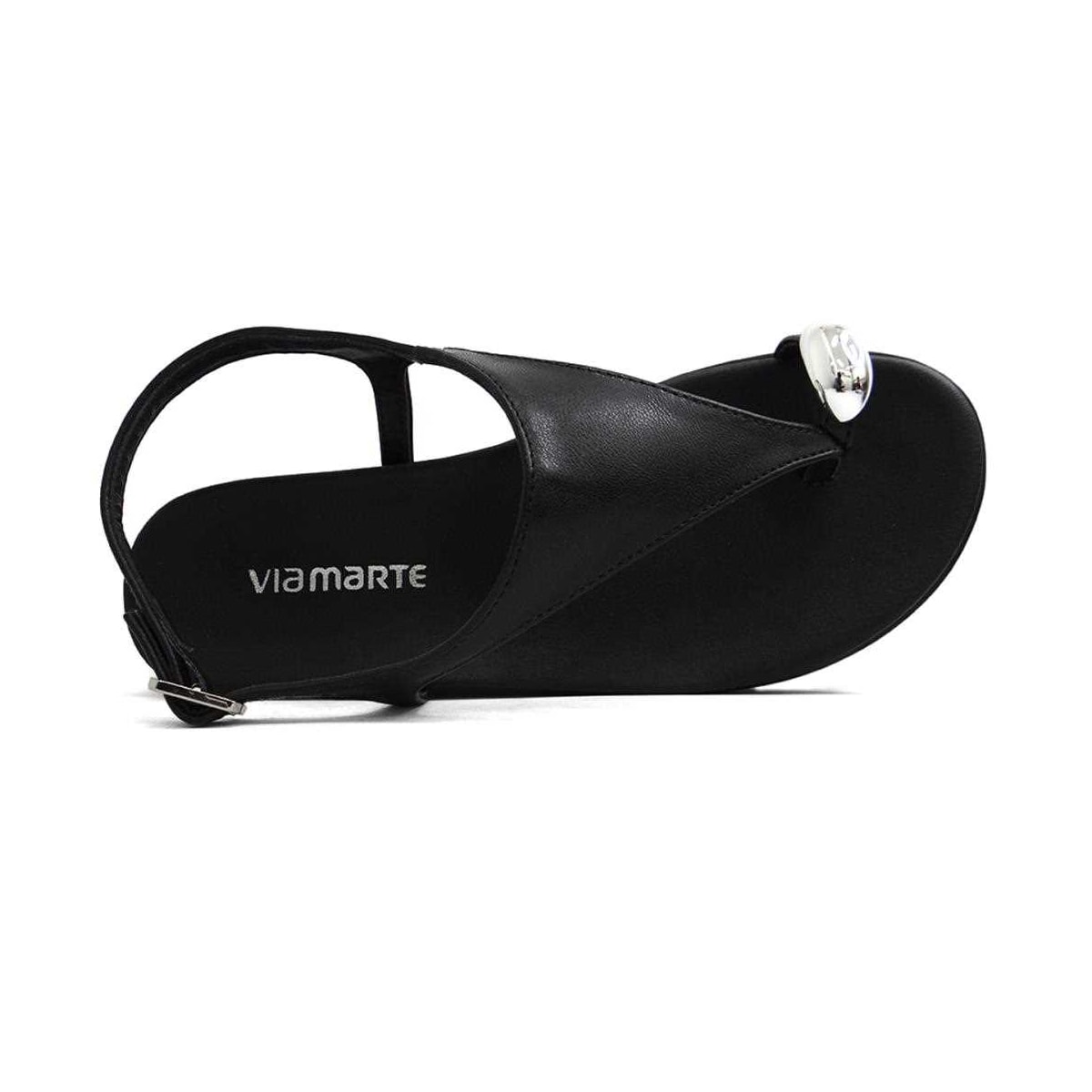 Sandália Via Marte Papete Flatform 169-001-01 Preto Sandália Via Marte Papete Flatform 169-001-01 Preto