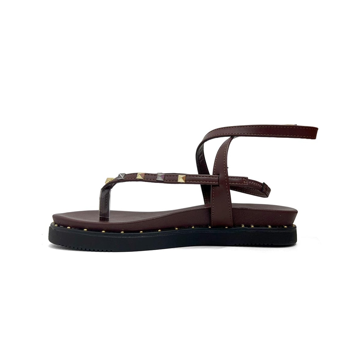 Sandália Via Marte Papete Flatform 169-018-01 Marrochino