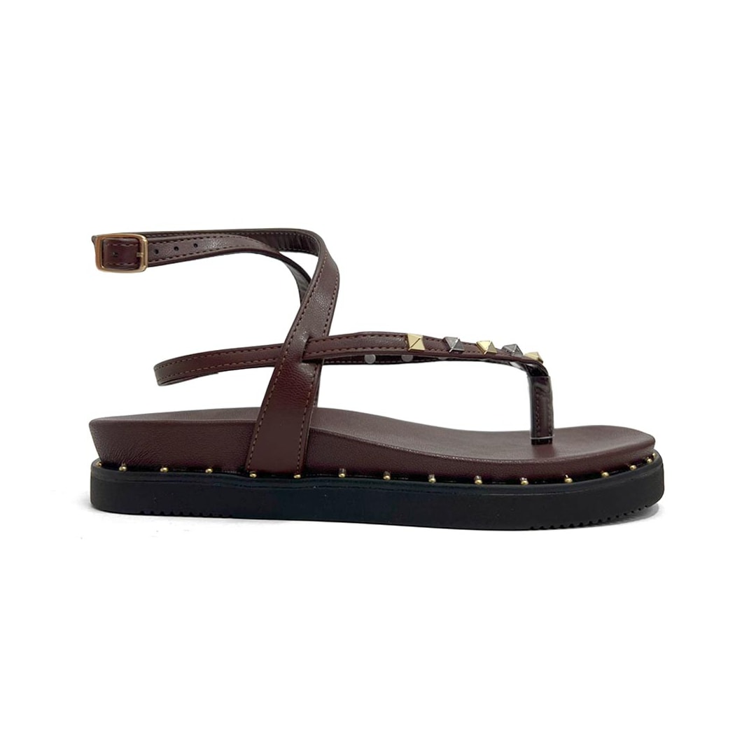 Sandália Via Marte Papete Flatform 169-018-01 Marrochino Sandália Via Marte Papete Flatform 169-018-01 Marrochino