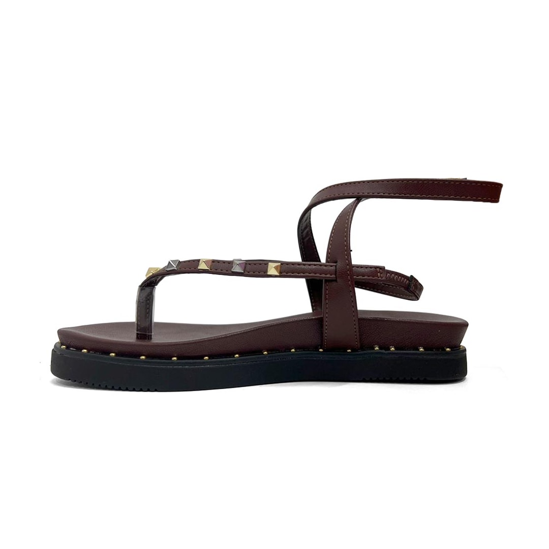 Sandália Via Marte Papete Flatform 169-018-01 Marrochino