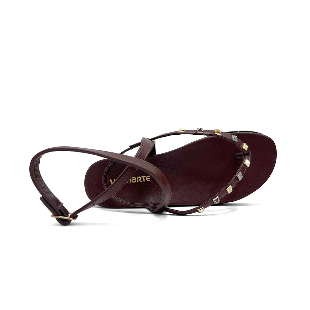 Sandália Via Marte Papete Flatform 169-018-01 Marrochino
