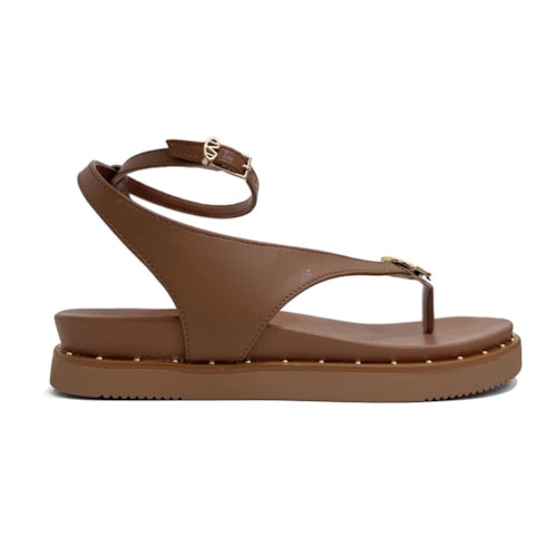 Detalhe - Sandália Via Marte Papete Flatform 169-019-01 Ganache