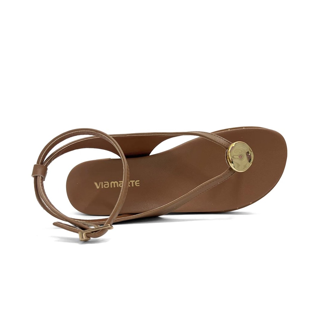 Sandália Via Marte Papete Flatform 169-019-01 Ganache
