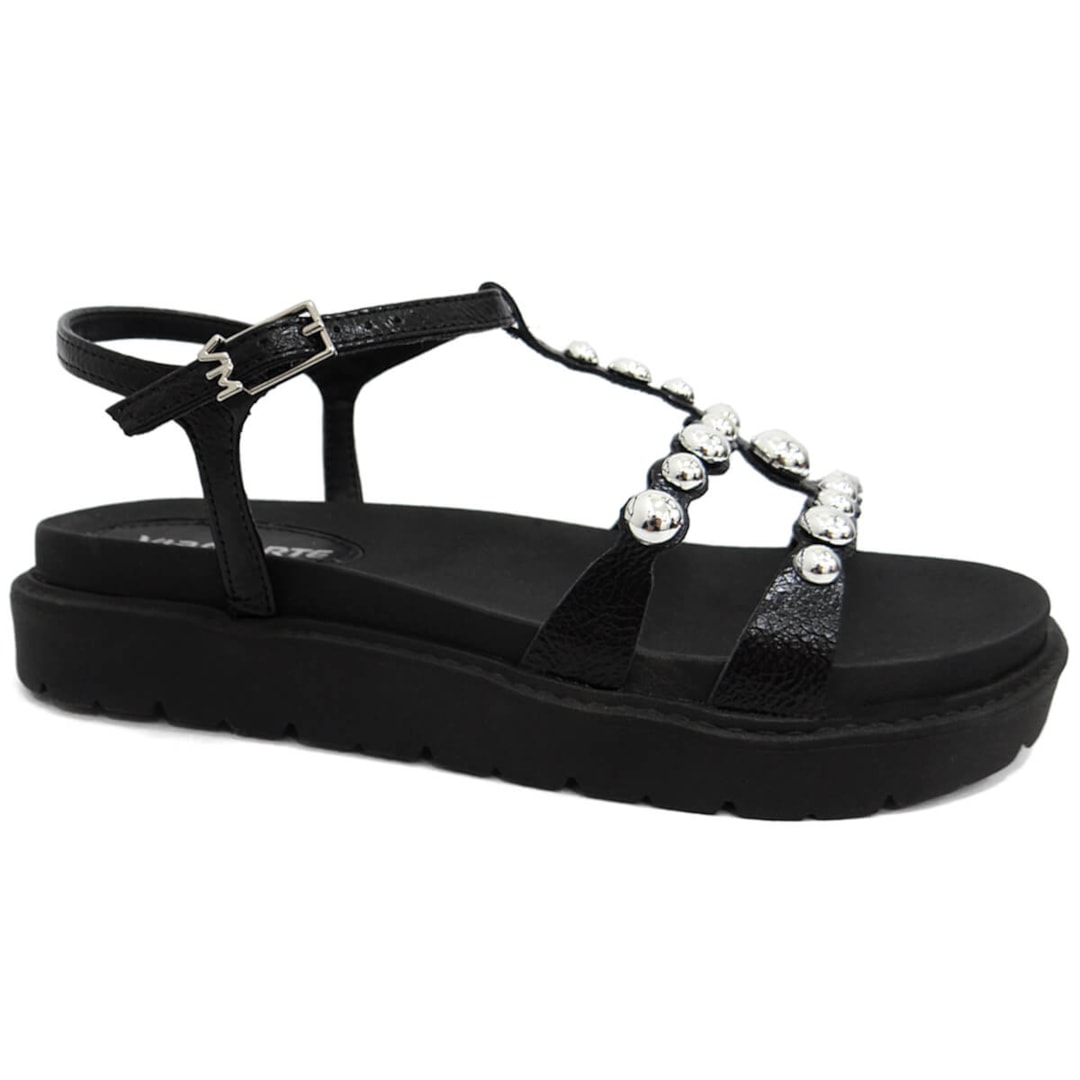 Sandália Via Marte Papete Flatform 176-010-01 Preto