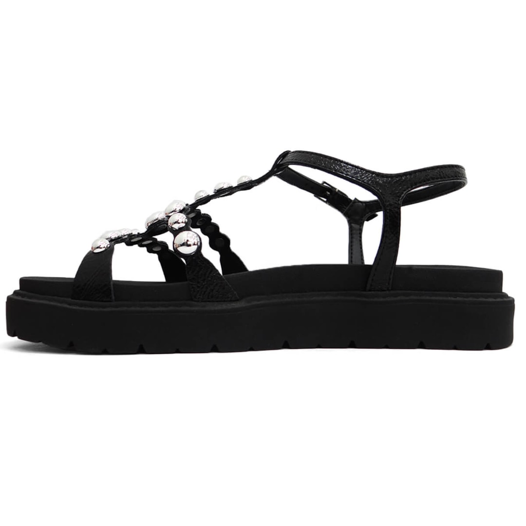 Sandália Via Marte Papete Flatform 176-010-01 Preto