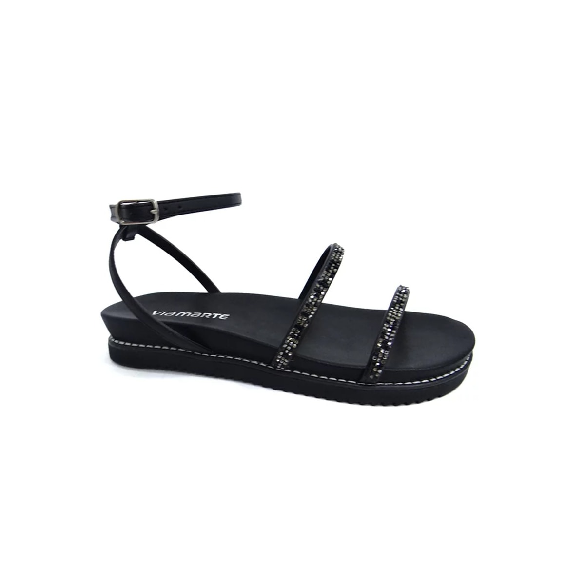 Sandália Via Marte Papete Flatform 23-10701 Preto Sandália Via Marte Papete Flatform 23-10701 Preto