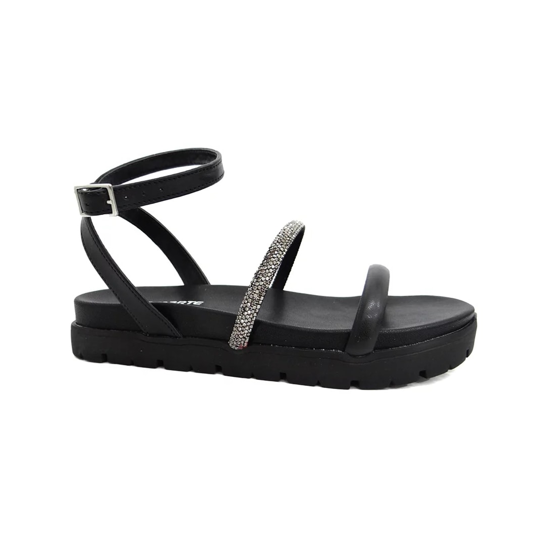 Sandália Via Marte Papete Flatform 23-17202 Preto