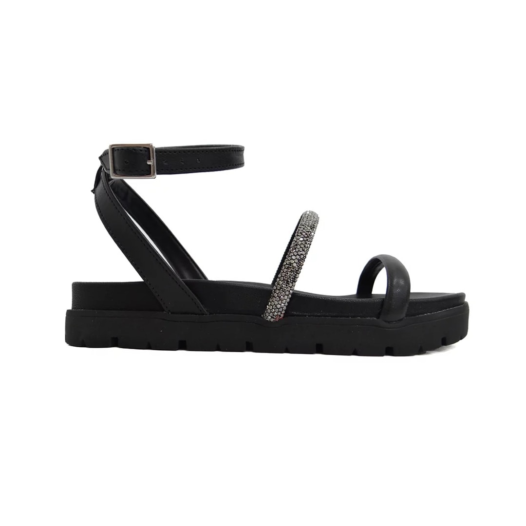 Sandália Via Marte Papete Flatform 23-17202 Preto