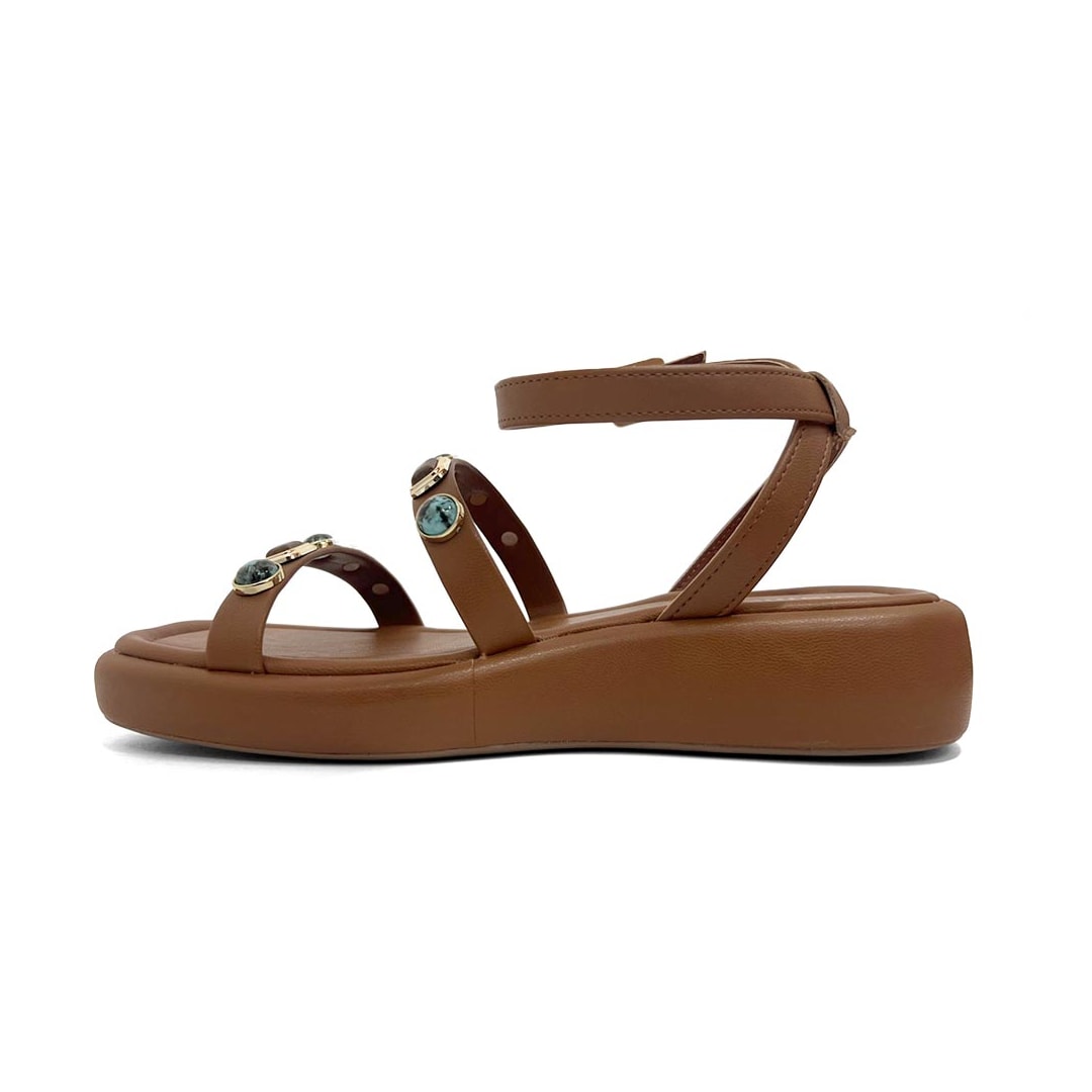Sandália Via Marte Papete Flatform 267-001-01 Ganache
