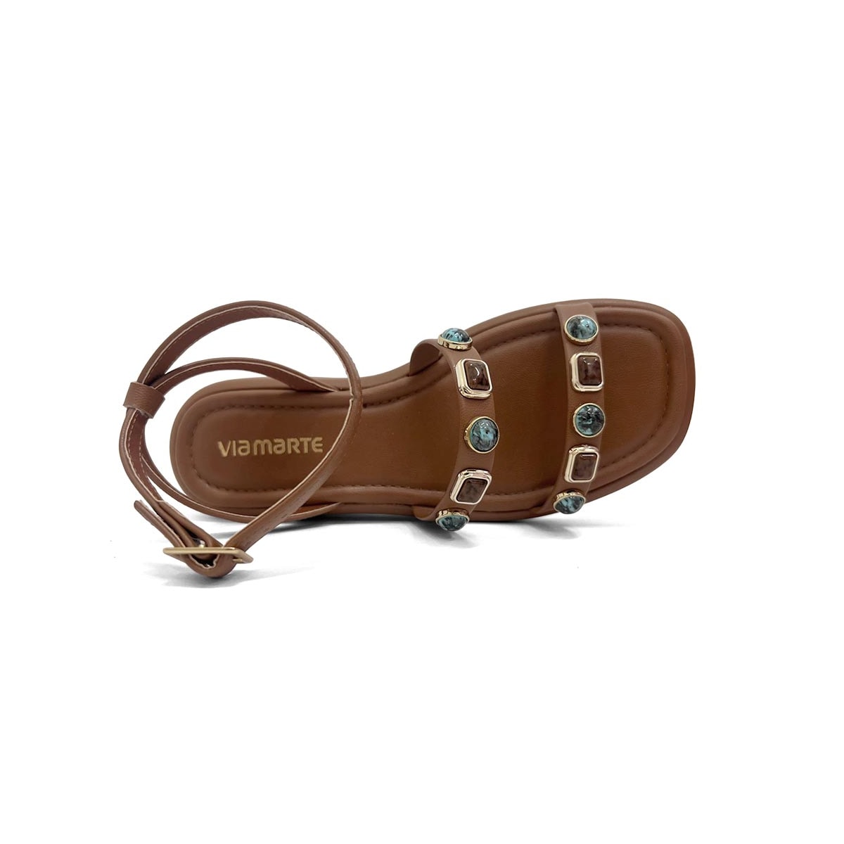 Sandália Via Marte Papete Flatform 267-001-01 Ganache