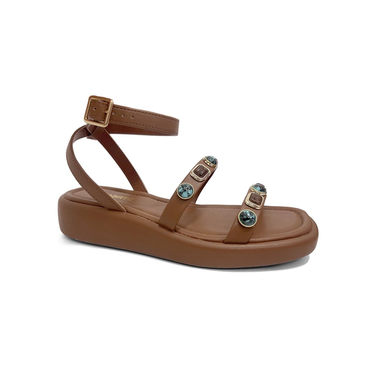 Sandália Via Marte Papete Flatform 267-001-01 Ganache Sandália Via Marte Papete Flatform 267-001-01 Ganache