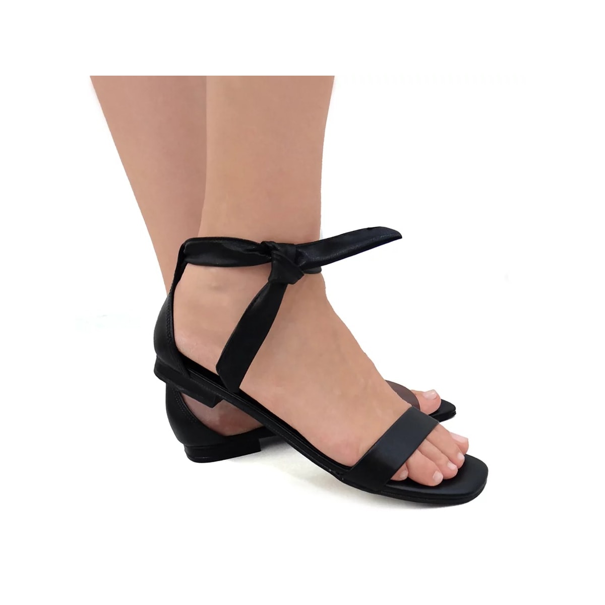 Sandália Via Marte Rasteira 23-20308 Preto/Preto Sandália Via Marte Rasteira 23-20308 Preto/Preto