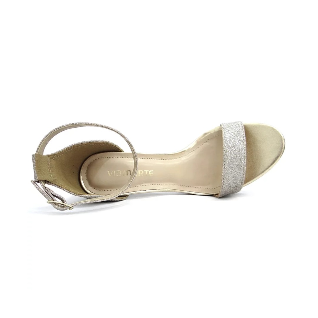 Sandália Via Marte Salto Alta 22-16310 Gold