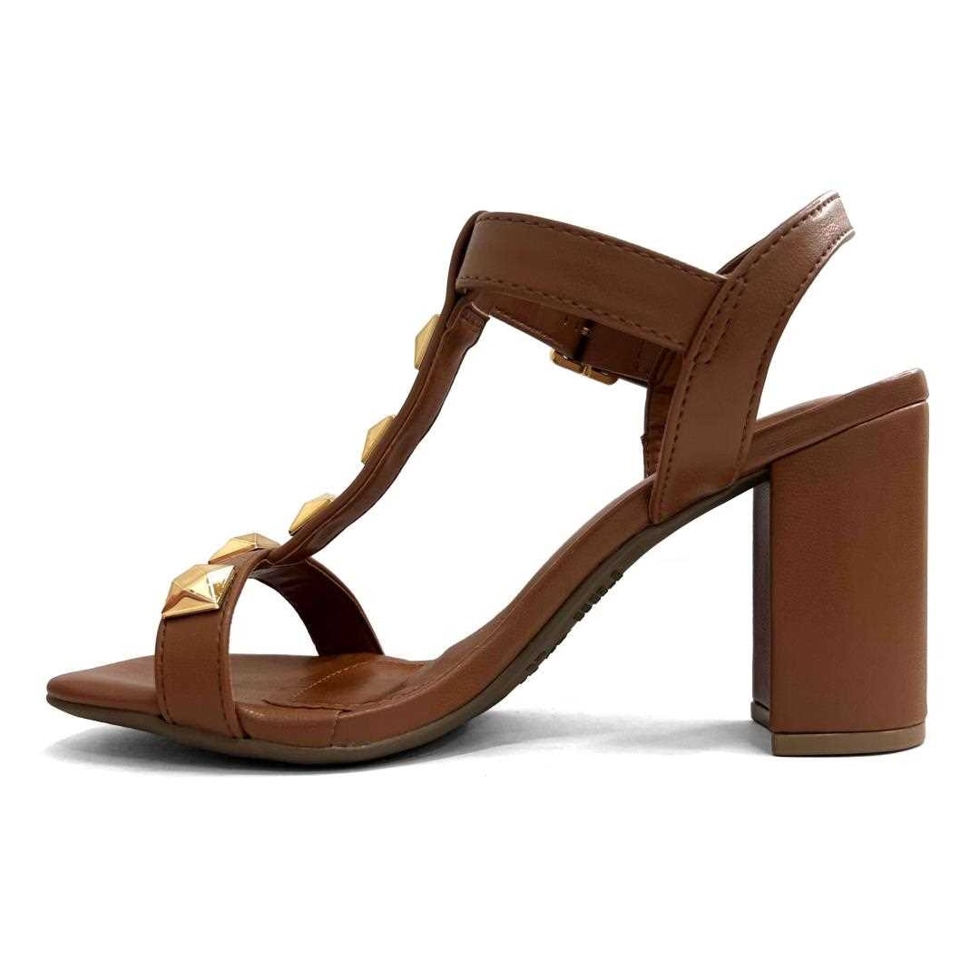 Sandália Via Marte Salto Bloco 139-001-01 Ganache