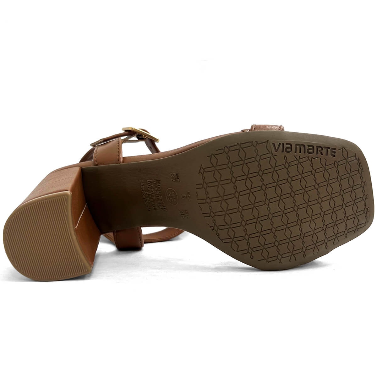 Sandália Via Marte Salto Bloco 139-001-01 Ganache Sandália Via Marte Salto Bloco 139-001-01 Ganache
